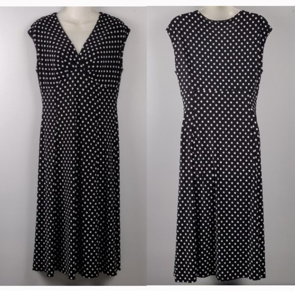 Chaps Polka Dot Dress - Picture 8 of 8